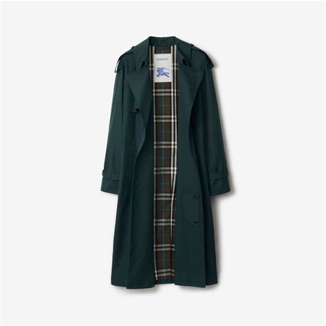 trench burberry uomo scontati|Long Cotton Blend Trench Coat in Anchor .